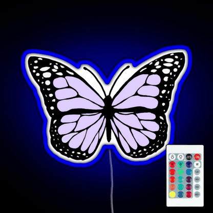 Lavender Butterfly Rgb Led Neon Sign Pop Wall Art