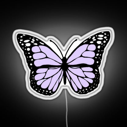 Lavender Butterfly Rgb Led Neon Sign Pop Wall Art - Shineneon