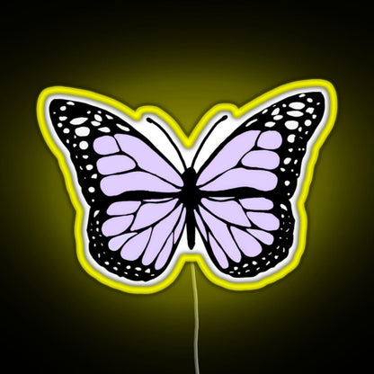 Lavender Butterfly Rgb Led Neon Sign Pop Wall Art - Shineneon