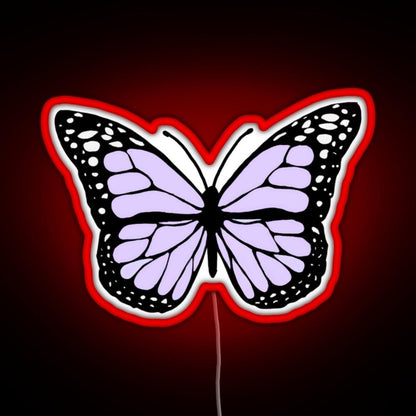 Lavender Butterfly Rgb Led Neon Sign Pop Wall Art - Shineneon