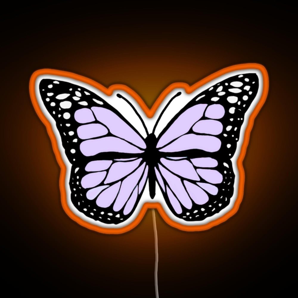 Lavender Butterfly Rgb Led Neon Sign Pop Wall Art - Shineneon