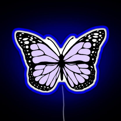 Lavender Butterfly Rgb Led Neon Sign Pop Wall Art - Shineneon