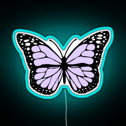 Lavender Butterfly Rgb Led Neon Sign Pop Wall Art - Shineneon