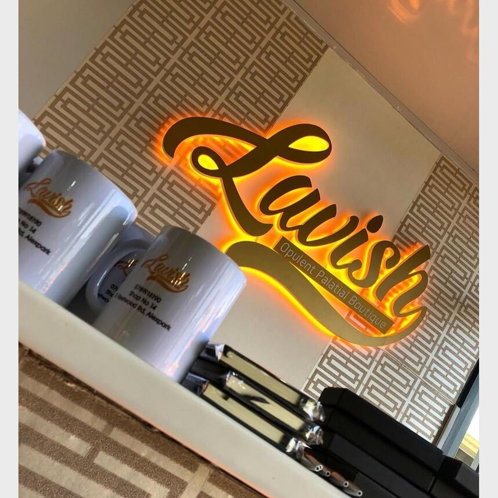 Lavish Opulent Palatial Boutique 3D Backlit Channel Letters Led Light Sign - Shineneon