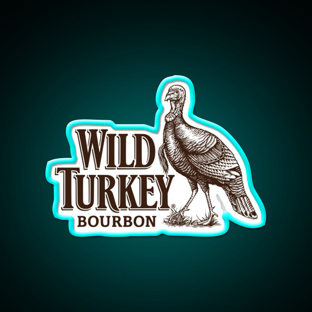 Lawrenceburg Wild Turkey Bourbon Beer Bar Decor Led Neon Sign Rgb Color - Size and dimension reference