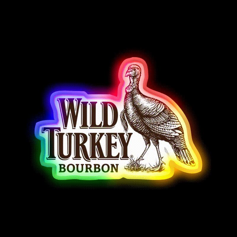 Lawrenceburg Wild Turkey Bourbon Beer Bar Decor Led Neon Sign Rgb Color - LED neon sign close-up detail