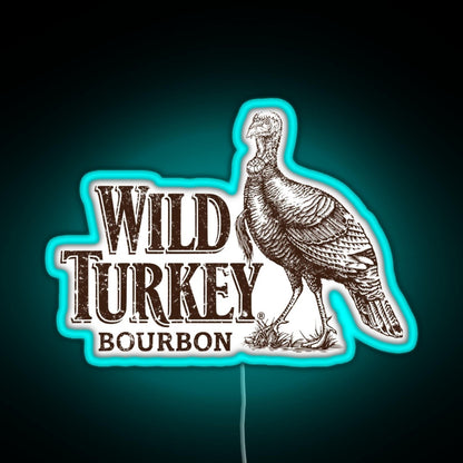Lawrenceburg Wild Turkey Bourbon Rgb Neon Sign