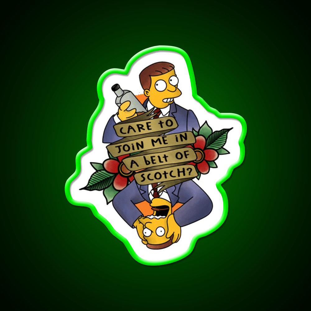 Lawyer Hutz Tattoo Whiskey Drink Bar Led Neon Sign Rgb Color - Shineneon
