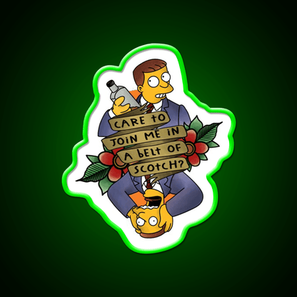 Lawyer Hutz Tattoo Whiskey Drink Bar Led Neon Sign Rgb Color - Shineneon