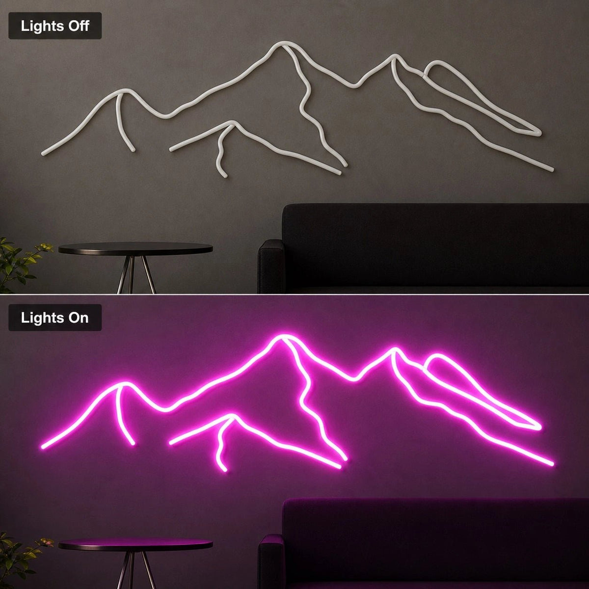 Layered Mountain Ridge LED Neon Sign - Shineneon