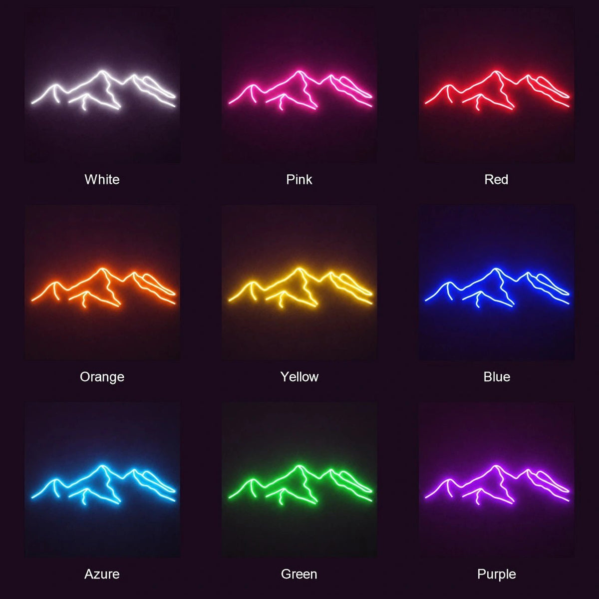 Layered Mountain Ridge LED Neon Sign - Shineneon