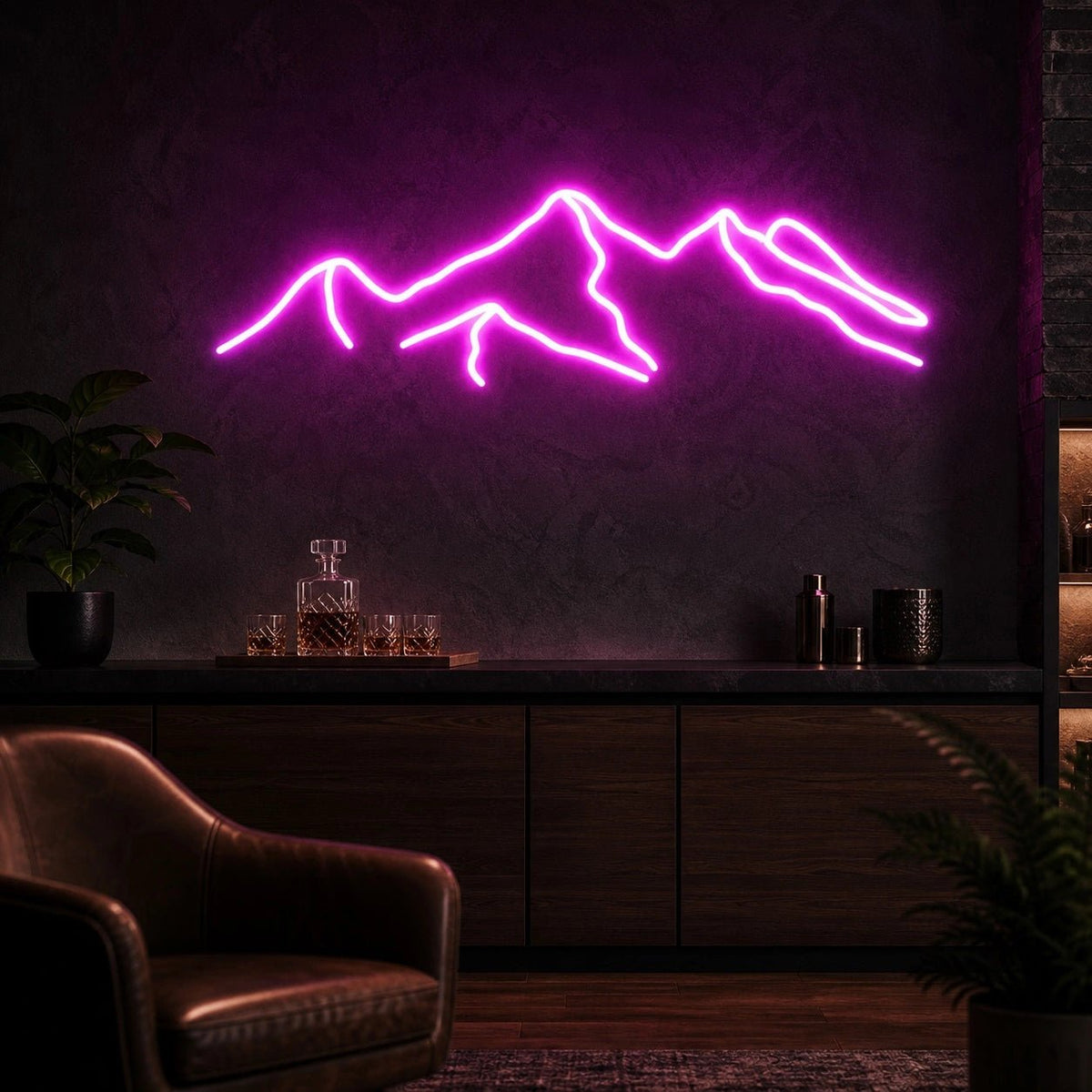 Layered Mountain Ridge LED Neon Sign - Shineneon