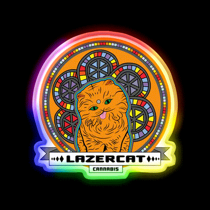 Lazercat Hemp Inspired Green Leaf Led Neon Sign Rgb Color - LED neon sign close-up detail