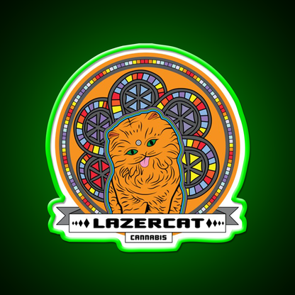 Lazercat Hemp Inspired Green Leaf Led Neon Sign Rgb Color - LED neon sign view 8