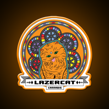 Lazercat Hemp Inspired Green Leaf Led Neon Sign Rgb Color - LED neon sign view 6
