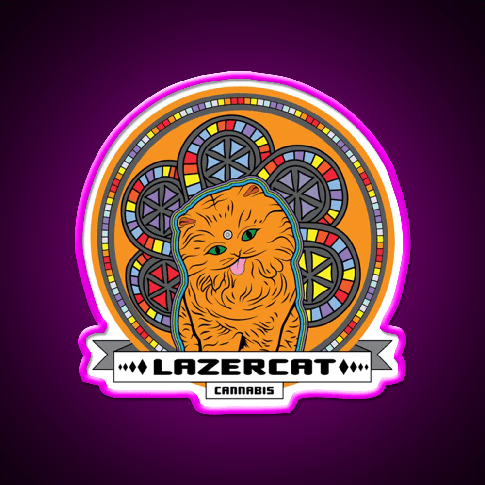 Lazercat Hemp Inspired Green Leaf Led Neon Sign Rgb Color - Shineneon
