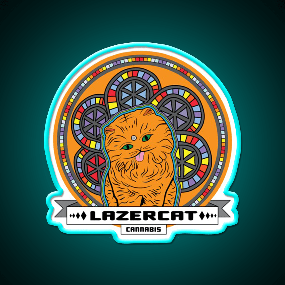 Lazercat Hemp Inspired Green Leaf Led Neon Sign Rgb Color - Shineneon
