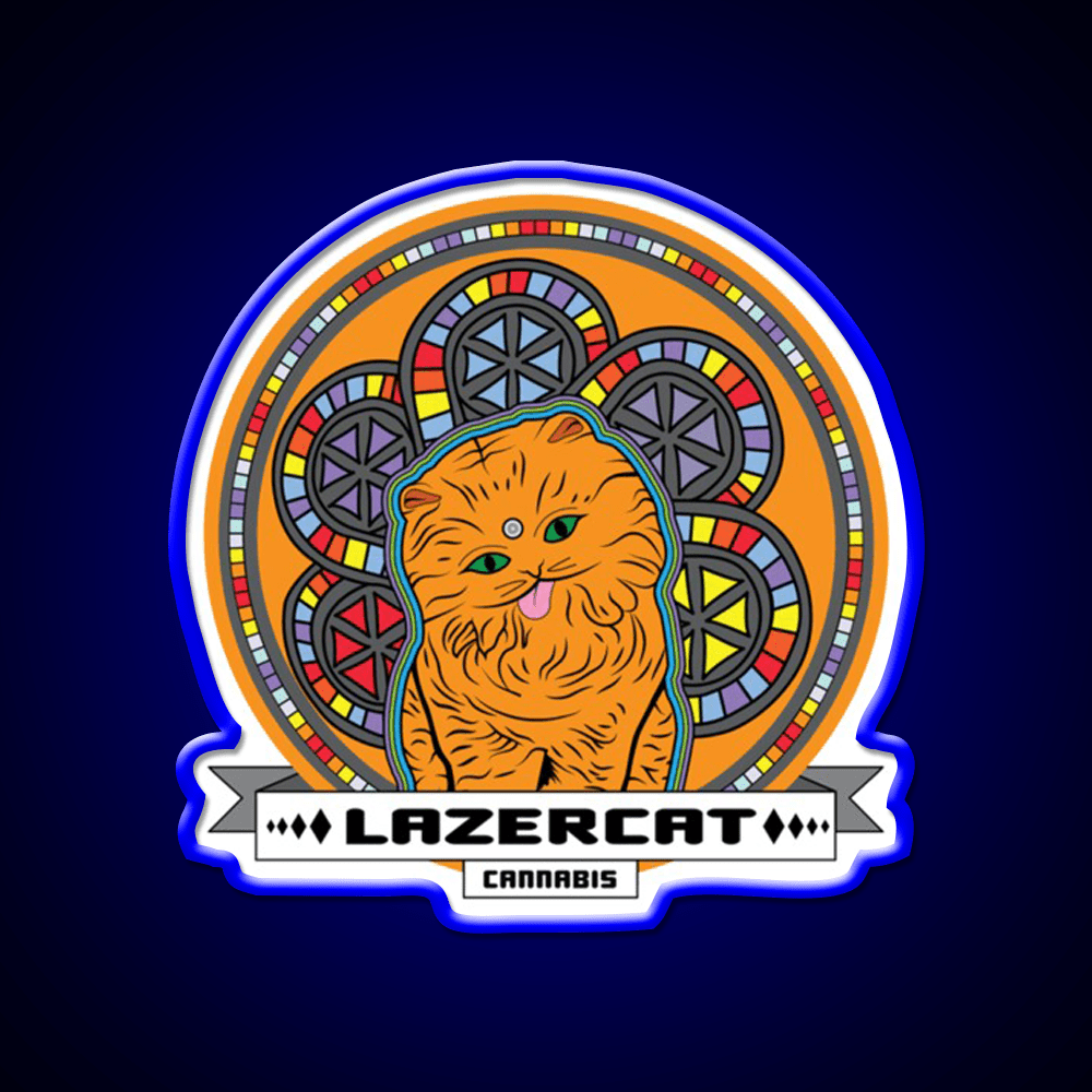 Lazercat Hemp Inspired Green Leaf Led Neon Sign Rgb Color - Shineneon