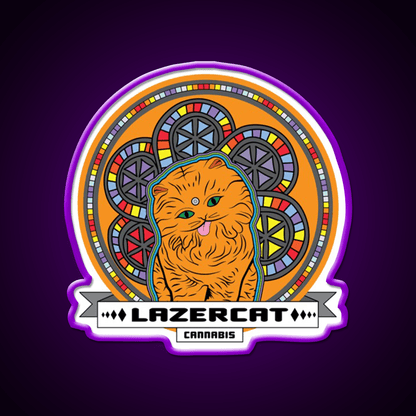 Lazercat Hemp Inspired Green Leaf Led Neon Sign Rgb Color - Shineneon