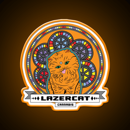 Lazercat Hemp Inspired Green Leaf Led Neon Sign Rgb Color - Shineneon