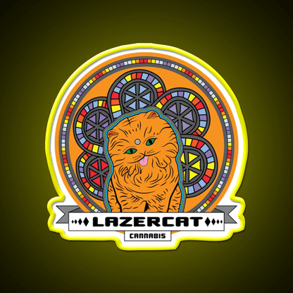 Lazercat Hemp Inspired Green Leaf Led Neon Sign Rgb Color - Shineneon
