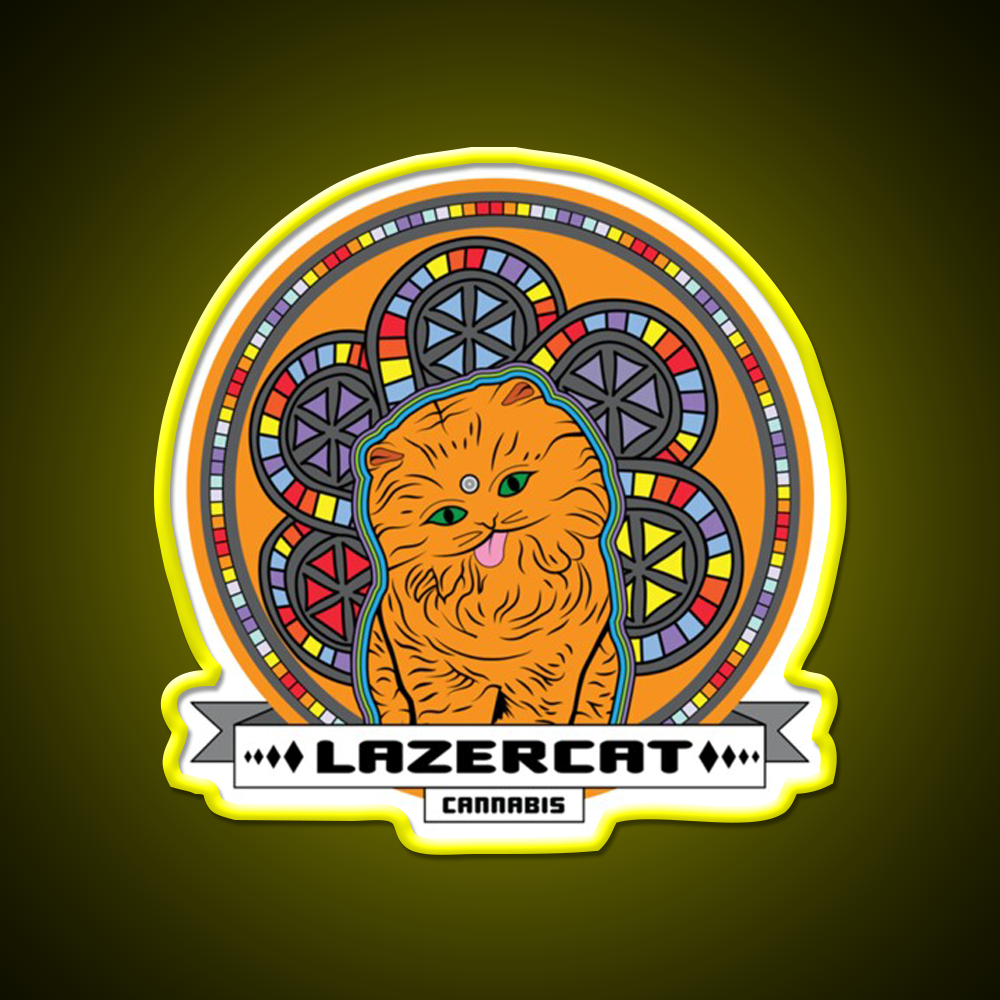 Lazercat Hemp Inspired Green Leaf Led Neon Sign Rgb Color - LED neon sign view 7