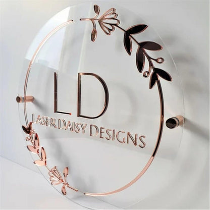 Ld Laser Dasiy Designs Acrylic Business Logo Sign - Shineneon