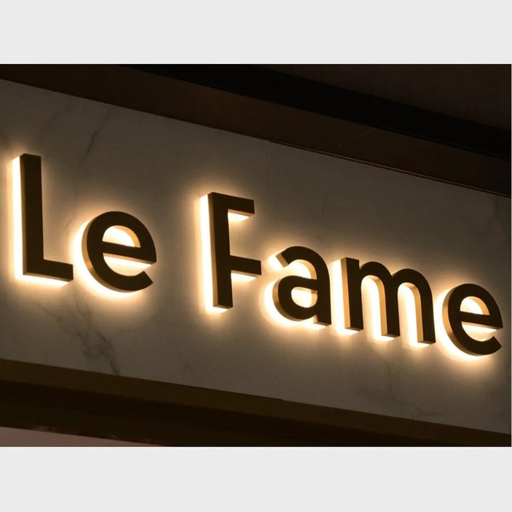 Le Fame 3D Backlit Channel Letters Led Light Sign
