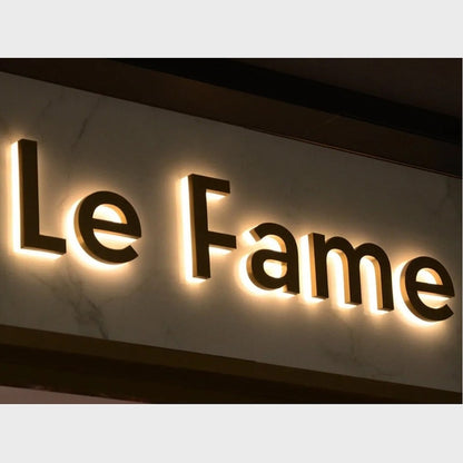 Le Fame 3D Backlit Channel Letters Led Light Sign