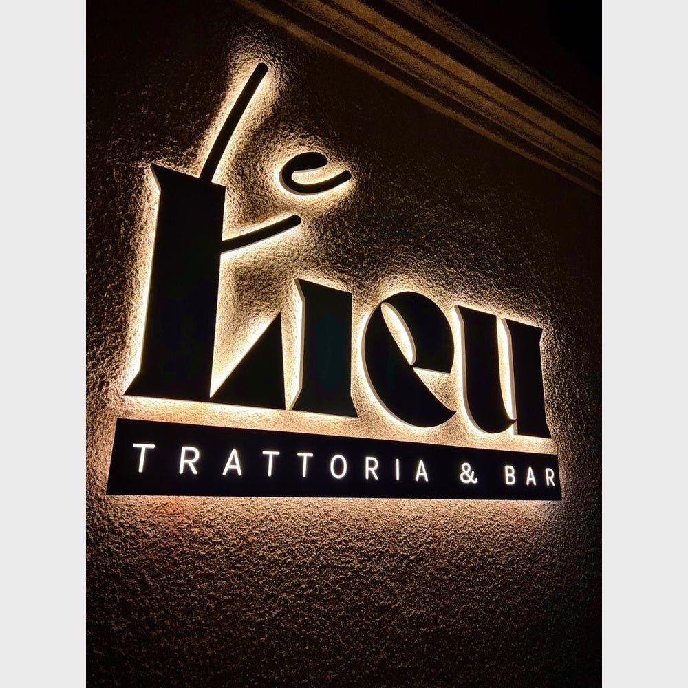 Le Lieu Trattoria Bar 3D Backlit Channel Letters Led Light Sign - Shineneon