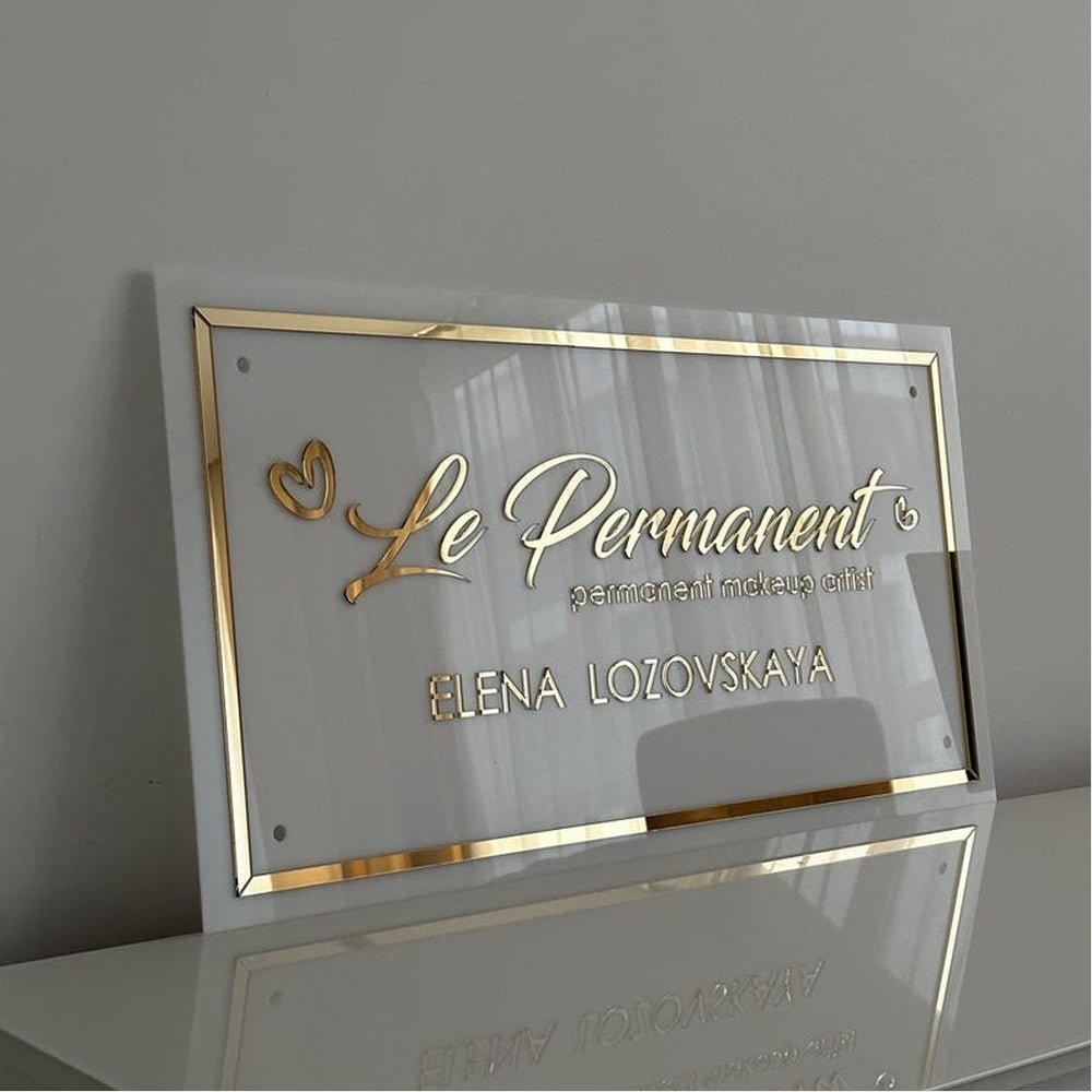Le Permanent Makeup Studio Acrylic Business Logo Sign - Shineneon