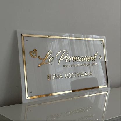 Le Permanent Makeup Studio Acrylic Business Logo Sign - Shineneon