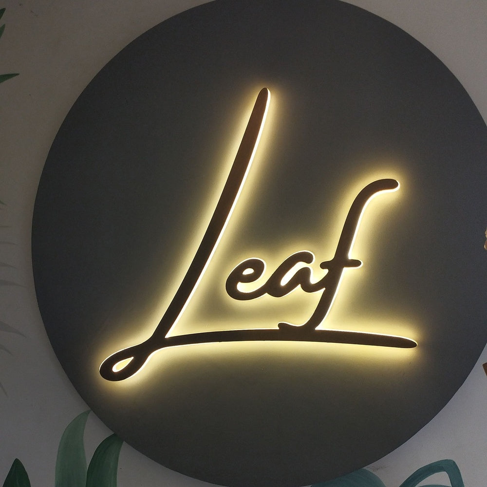 Leaf 3D Backlit Channel Letters Led Light Sign