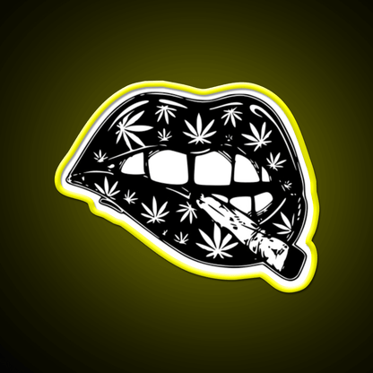 Leaf 420 Stoner Joint Hemp Inspired Green Leaf Led Neon Sign Rgb Color - Shineneon