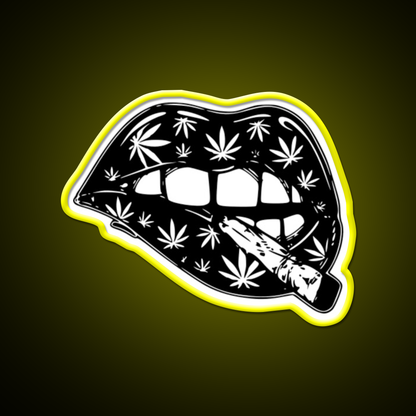 Leaf 420 Stoner Joint Hemp Inspired Green Leaf Led Neon Sign Rgb Color - LED neon sign view 6