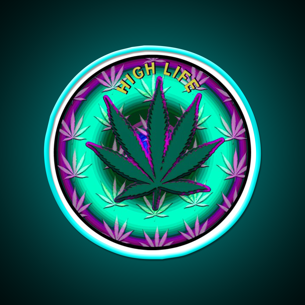 Leaf Hemp Inspired Green Leaf Led Neon Sign 420 Neon Sign Rgb Color