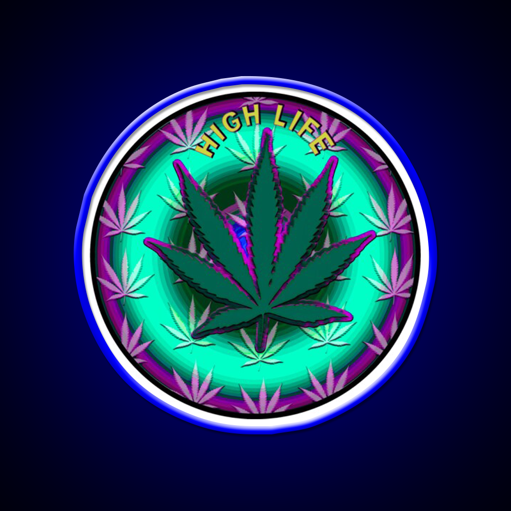 Leaf Hemp Inspired Green Leaf Led Neon Sign 420 Neon Sign Rgb Color - LED neon sign view 5