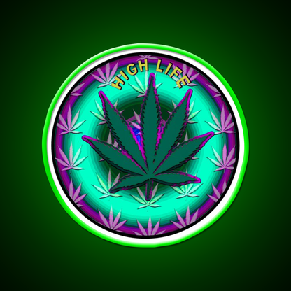 Leaf Hemp Inspired Green Leaf Led Neon Sign 420 Neon Sign Rgb Color - LED neon sign view 8