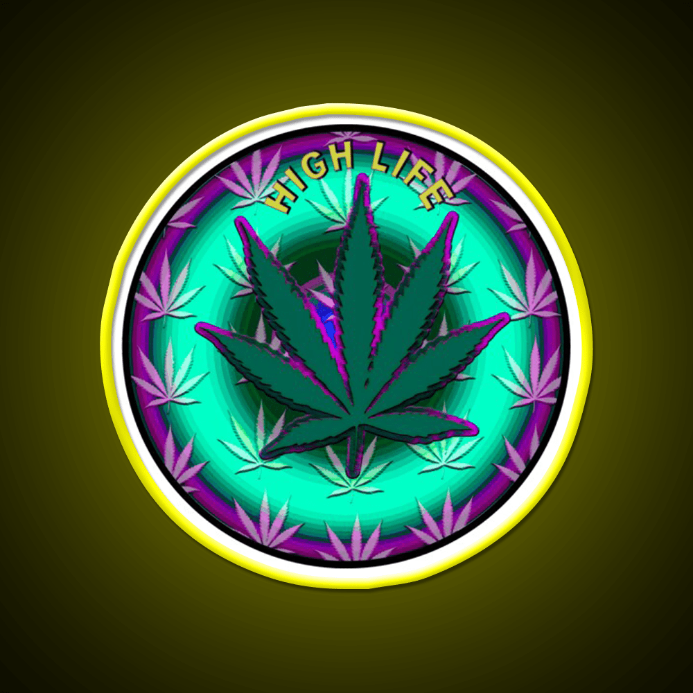 Leaf Hemp Inspired Green Leaf Led Neon Sign 420 Neon Sign Rgb Color - Shineneon