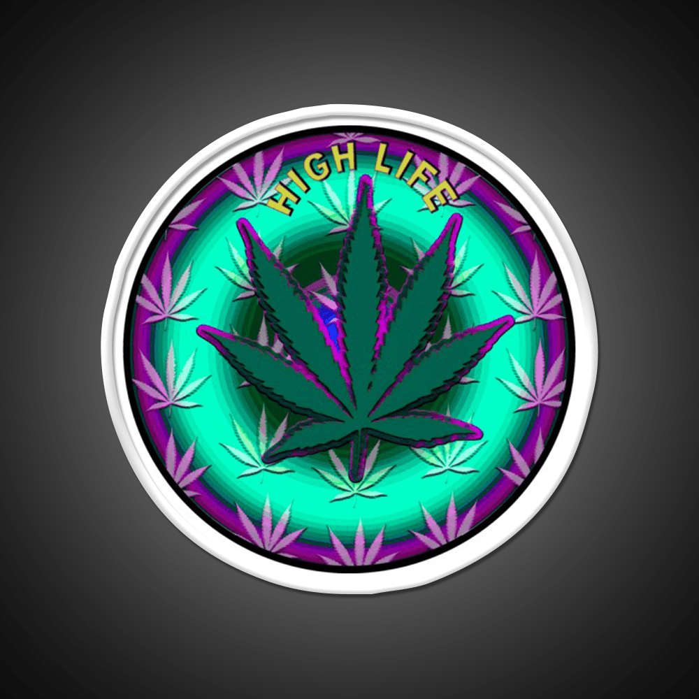 Leaf Hemp Inspired Green Leaf Led Neon Sign 420 Neon Sign Rgb Color - Shineneon