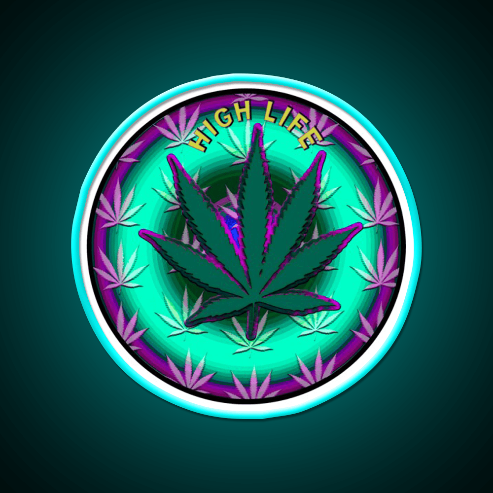 Leaf Hemp Inspired Green Leaf Led Neon Sign 420 Neon Sign Rgb Color - Shineneon