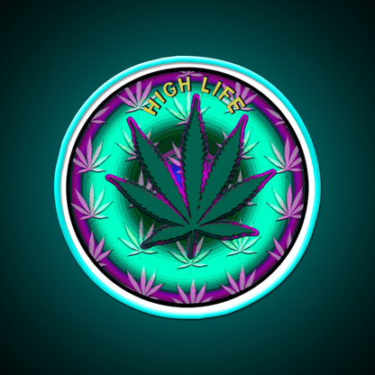 Leaf Hemp Inspired Green Leaf Led Neon Sign 420 Neon Sign Rgb Color - Shineneon