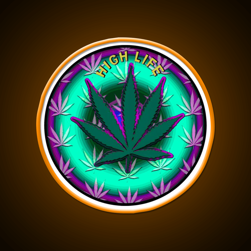 Leaf Hemp Inspired Green Leaf Led Neon Sign 420 Neon Sign Rgb Color - Shineneon