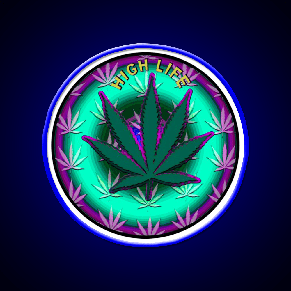 Leaf Hemp Inspired Green Leaf Led Neon Sign 420 Neon Sign Rgb Color - Shineneon
