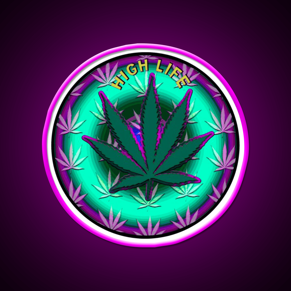 Leaf Hemp Inspired Green Leaf Led Neon Sign 420 Neon Sign Rgb Color - Shineneon