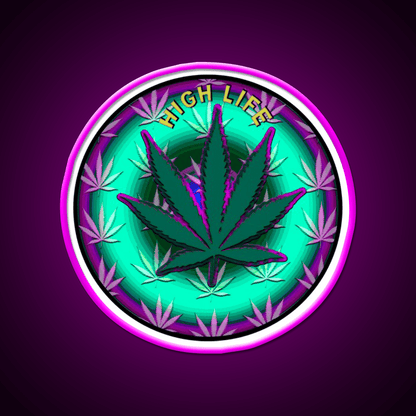 Leaf Hemp Inspired Green Leaf Led Neon Sign 420 Neon Sign Rgb Color - Shineneon