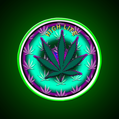 Leaf Hemp Inspired Green Leaf Led Neon Sign 420 Neon Sign Rgb Color - Shineneon
