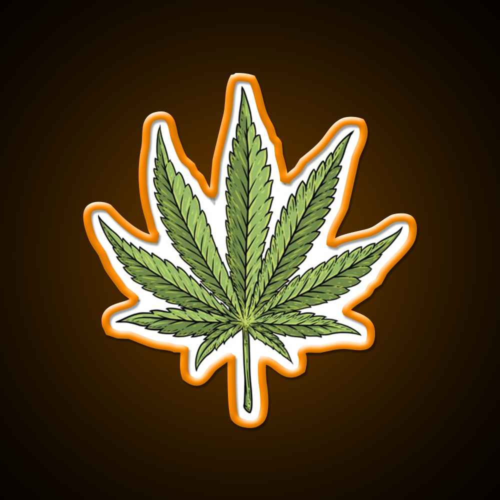 Leaf Hemp Inspired Green Leaf Led Neon Sign Rgb Color - LED neon sign view 6