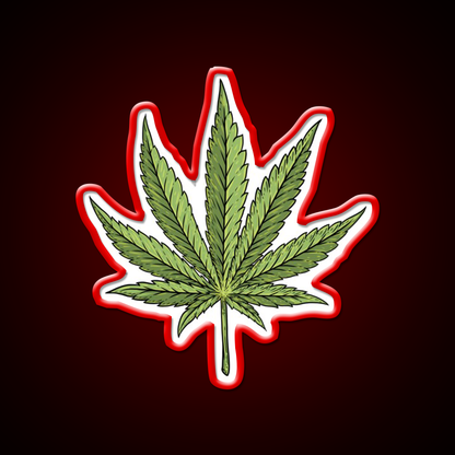 Leaf Hemp Inspired Green Leaf Led Neon Sign Rgb Color - LED neon sign view 10