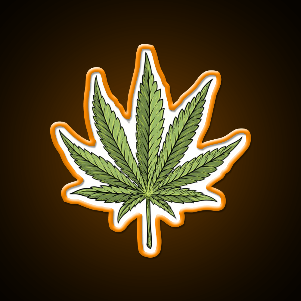 Leaf Hemp Inspired Green Leaf Led Neon Sign Rgb Color - Shineneon